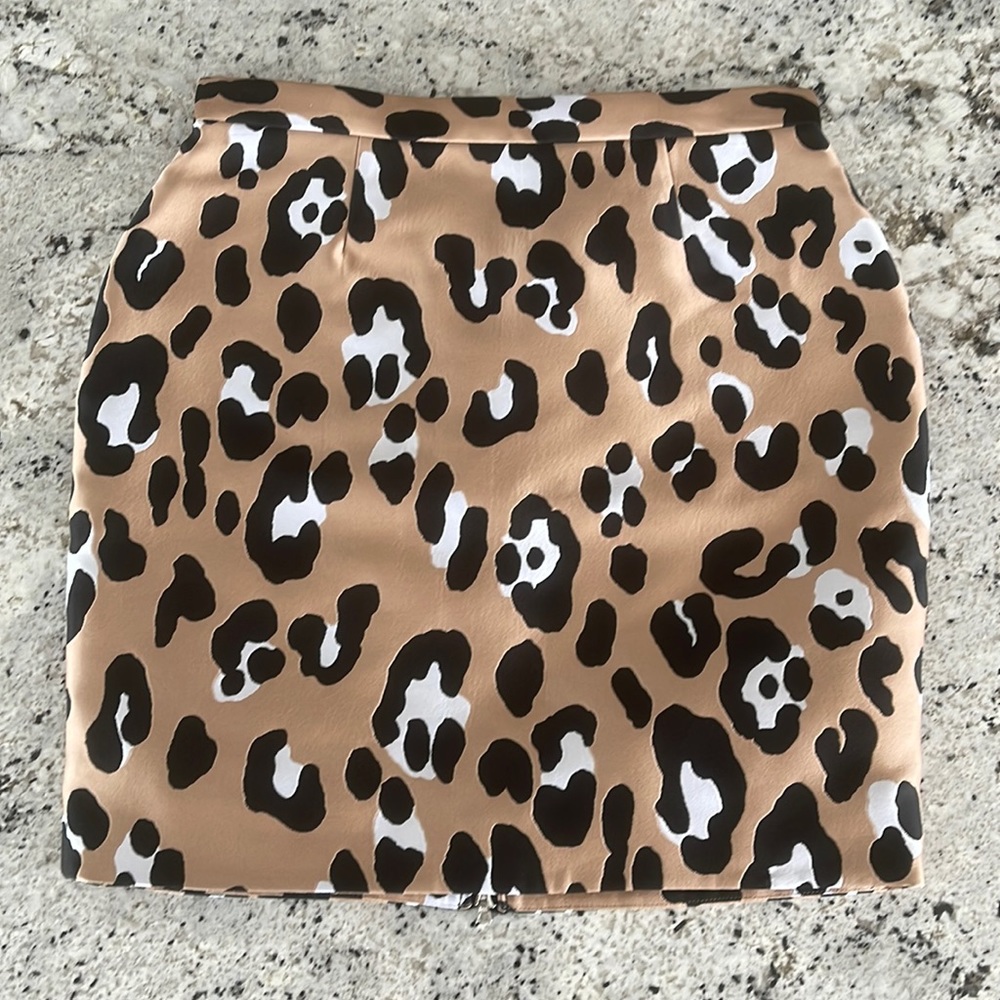 Adam Lippes Leopard Mini Skirt - Size 4
